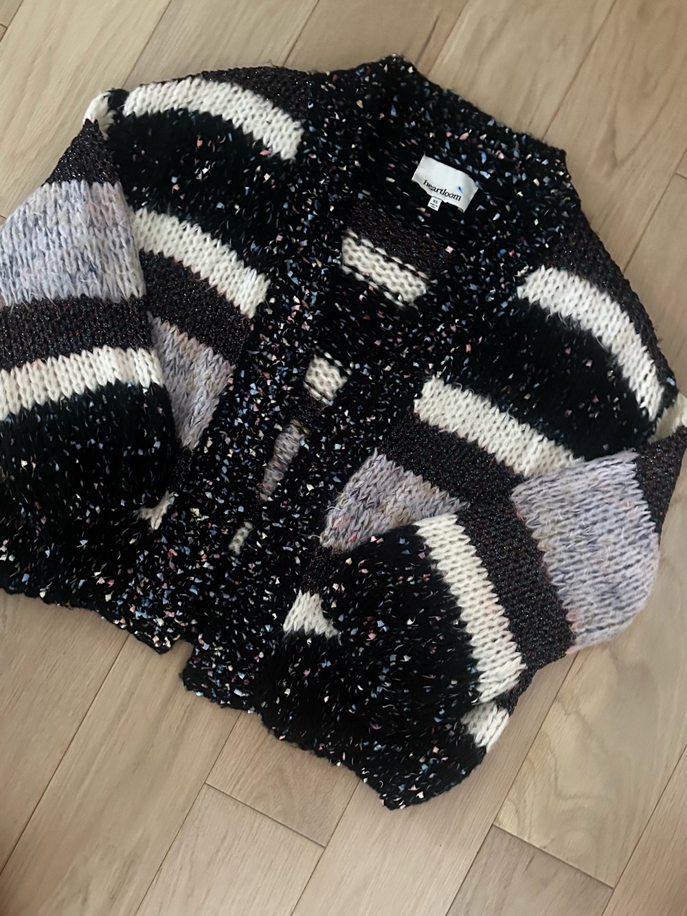 Heartloom cozy chunky knit open front sweater xs/small